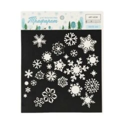 Stencil Pour La Créativité "Snowflakes" 15 × 15 Cm, Home Wall Decoration Painting Plastic Template,