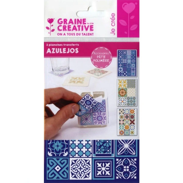 Transferts Pour Pâte Polymère - Azulejos - 3 Planches 1 Transferts Pour Pâte Polymère - Azulejos - 3 Planches