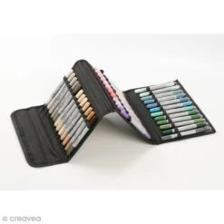 Trousse De Rangement Chevalet - Pour 36 Marqueurs - 32 X 23 Cm -Promos Creavea Boutique trousse de rangement chevalet pour 36 marqueurs 32 x 23 cm p 3