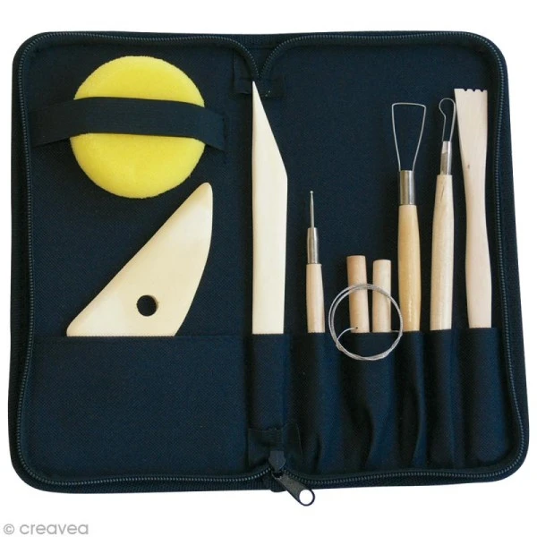 Trousse Kit D'outils Modelage X 8 2 Trousse Kit D'outils Modelage X 8 – Image 2