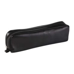 CLAIREFONTAINE Trousse Rectangulaire - 21x4x6 Cm - Cuir Noir