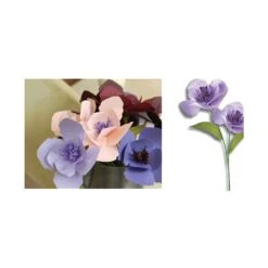 Violet Fleurs En Papier Origami, Scrapbooking Facile Artisanat BRICOLAGE Kit De 5 Cinq Fleurs, Arran