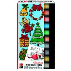 Marabu Window Color "X-Mas" - Kit De 10 X 25 Ml